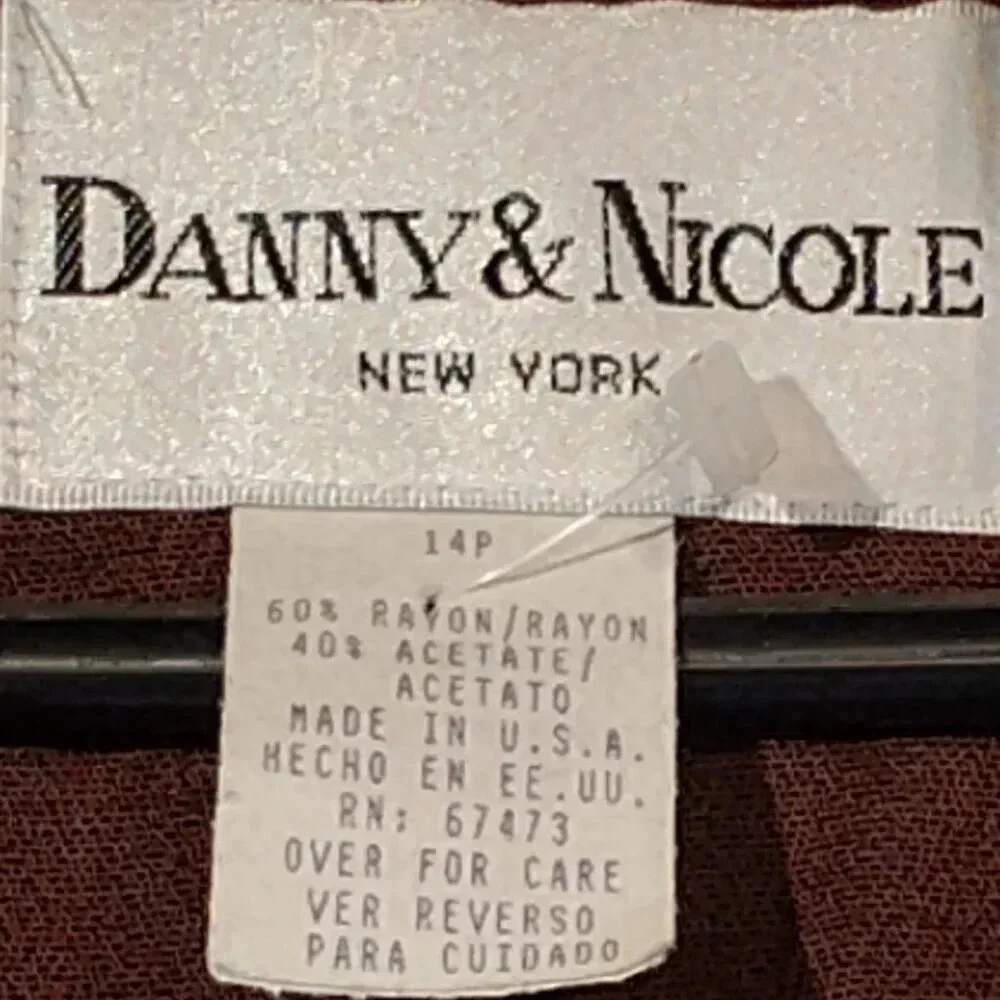 Danny & Nichol New York Women's Brown Double  Breasted Trench Coat Size 14P - Picture 6 of 11